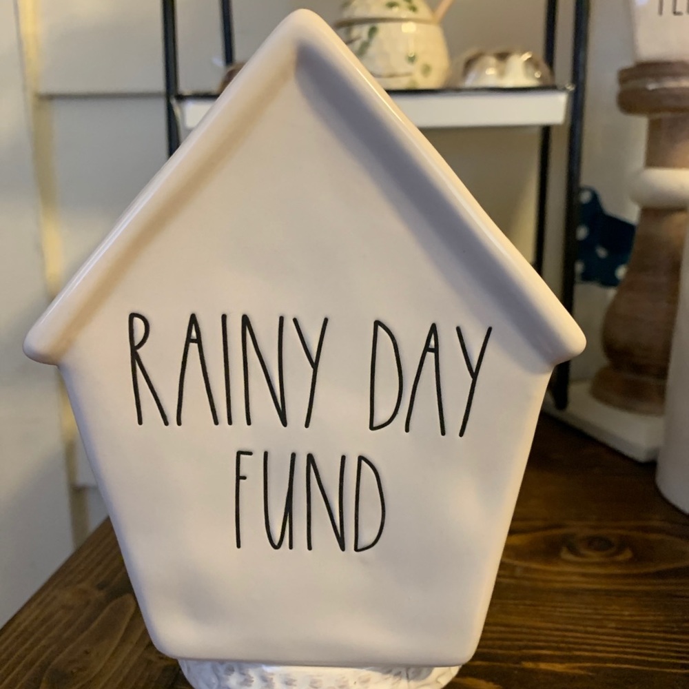 Rae Dunn Rainy Day Fund piggy bank